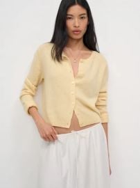 Clara Cashmere Crew Cardigan at Reformation